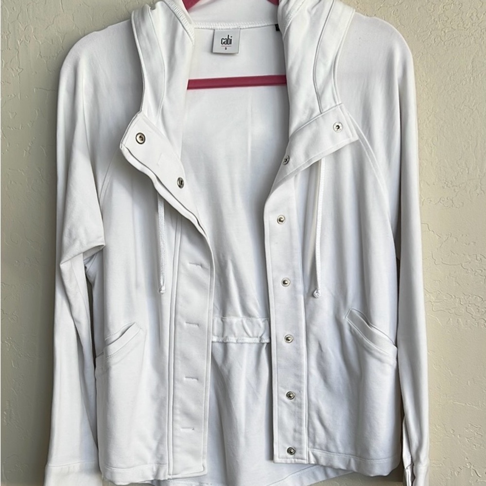 CAbi White Soho Hoodie Jacket